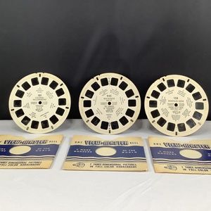 3 Vintage 1940’s Sawyers View-Master Reels - Colonial, Roy Rogers, Rockefeller